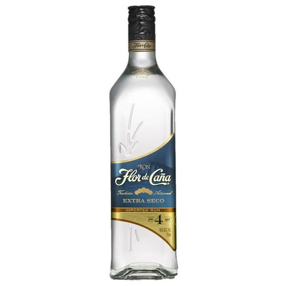 Caja de 12 Ron Flor De Caña Blanco Extra Dry 4 Años 750 ml