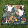 thumbnail image 5 of Colorful Frogs on Leaves Picnic Blankets Extra Large 78"x78" Beach Blanket Waterproof Sandproof Outdoor Mat for Camping Travel Park, 5 of 6