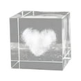 thumbnail image 2 of Figuras de pisapapeles de cristal, adornos de grabado de signos del tiempo, artesanías para regalo, cumpleaños, boda, decoración Feng Shui Corazón Colco Cubo de cristal, 2 of 7
