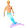 thumbnail image 3 of Barbie Dreamtopia Merman Doll, Blonde with Pink Seashell Necklace, 3 of 8