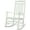 1 Pack, White W/O Table, variant on Kozyard Patio Rockers High Back Slat Rocking Chair, Solid Wood Outdoor Rocking Chair Set of 2, Black