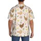 thumbnail image 3 of Balery Chicken Family Camisa Casual de Manga Corta con Botones para Hombre, Texturizada, Estilo Cubano, para Playa, Verano-4X-Large, 3 of 5