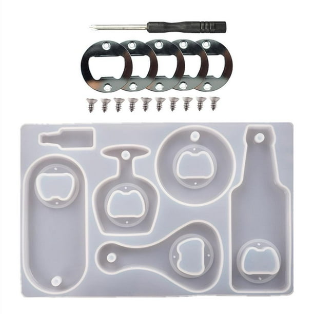 Abridor De Botellas De Cerveza Diy, Kit De Moldes De Resina Epoxi De Cristal, Abridores De Vino, Moldes De Silicona Para Manualidades Yuarrent HA036184-00