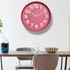 thumbnail image 3 of Kearding Reloj de pared de cristal de alta definición para sala de estar, funciona con pilas, puntero de Metal para cabecera, relojes colgantes para Decoración del hogar Rojo 30*30*4.8 cm Kearding HA082735-01, 3 of 6