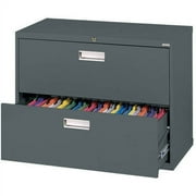 Sandusky Lee 600 Series 36" 2-Drawer Lateral File, Charcoal