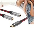 thumbnail image 4 of Cable adaptador de puerto tipo C a doble de 3,5 mm para Note10/9/s22/s21/s20, 4 of 5