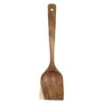 thumbnail image 1 of EeaseMX Utensilio de cocina de madera de teca, volteador de cabeza plana, espátula ranurada de cocina, cuchara, utensilios de cocina, pala para comida de cena, 1 of 7