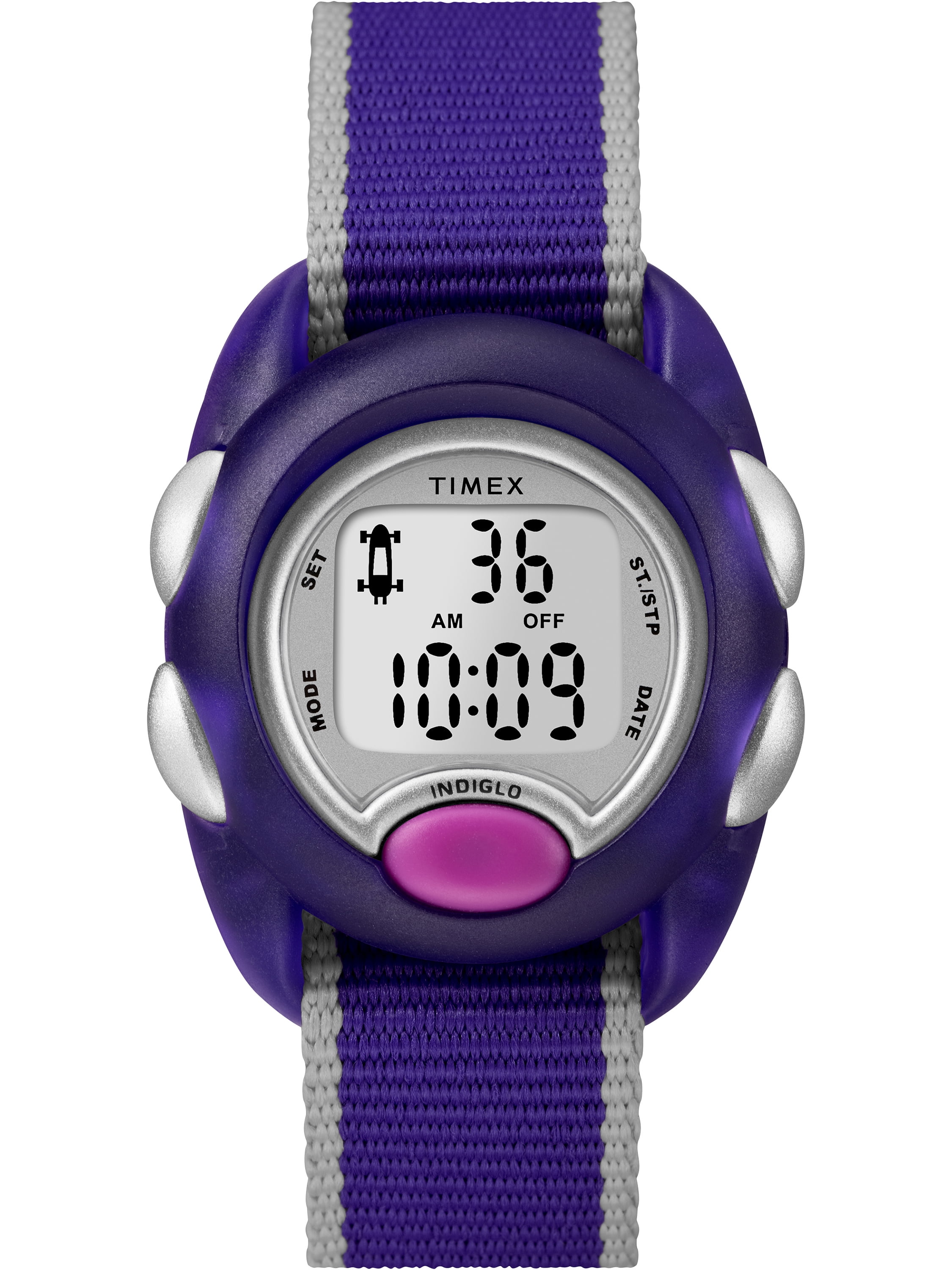 Kids Time Machines Digital Purple Watch, Nylon Strap