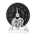 thumbnail image 1 of Calendario , accesorios de escritorio, centros de mesa versátiles, decorativos, giratorios, de metal, para decoración de oficina, sala de Astilla negra, 1 of 8