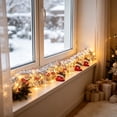 thumbnail image 6 of Christmas Garland with LED Lights Lighted Artificial String for Balcony Mantel Decor, 6 of 7