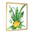 thumbnail image 2 of Designart 'Snowdrops and Yellow Erantis VIntage Flowers' Traditional Framed Art Print, 2 of 4
