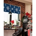thumbnail image 4 of Christmas Kitchen Valances for Windows Christmas Blue Snowflakes 54" W x 18" L Window Valances Rod Pocket Short Curtains for Bathroom, Living Room, Bedroom, Farmhouse, Cafe, 4 of 6
