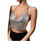 thumbnail image 2 of Fiudx Camisas de Mujer Blusa Cómoda Informal Sólida con Cuello En V y Lentejuelas, Sexy, Corta, a La Moda para Mujer, 2 of 5