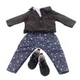 thumbnail image 2 of 3 unids/set moda PU chaqueta de cuero con pantalones y zapatos se adapta a 16 pulgadas-18 pulgadas generación muñeca American Doll vestir ropa regalos Baoblaze Vestido de verano de muñeca de 18 pulgadas, 2 of 8