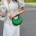 thumbnail image 3 of Bolso Mujer 2023 Ins Messenger Bag PU Cadena Cuero Tote Femenino (Verde), 3 of 9