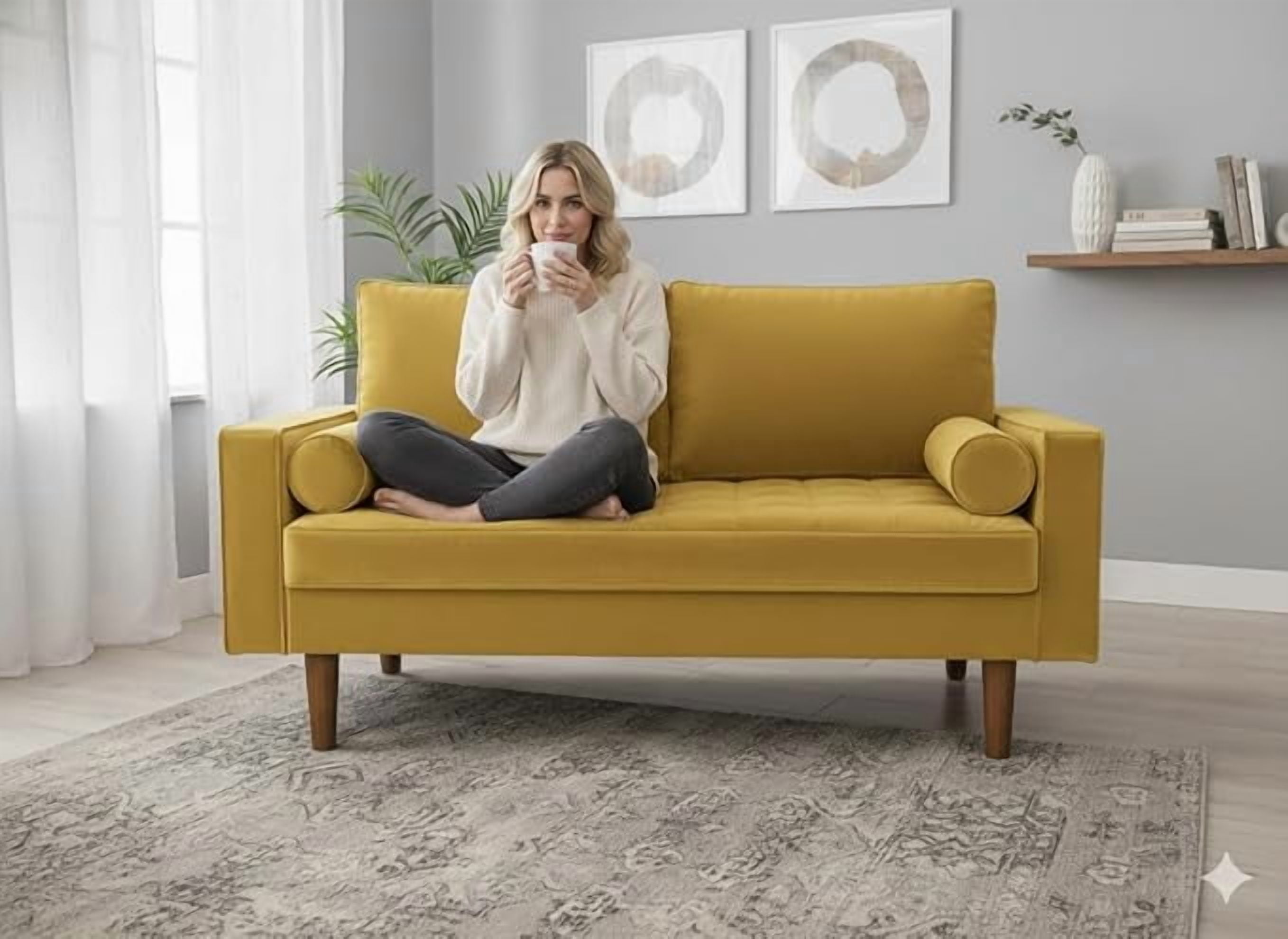 US Pride 58 Inch Velvet Loveseat