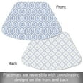 thumbnail image 4 of CounterArt "Blue Designs" Wedge Shaped Reversible Easy Care Flexible Plastic Placemat 4 Pack 17.75” by 11.25”, 4 of 8