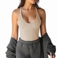 thumbnail image 4 of 3-Piece Set Women's V-Neck Ribbed Long Slim Fit Basic Tank Tops, 4 of 5