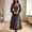Gray, variant on Morttic Women's Velvet Square Neck Puff Long Sleeve Lace Trim A-Line Midi Dress Fall Winter Wedding Guest & Holiday Outfit White,S