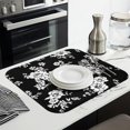 thumbnail image 3 of Pioneer Flower Floral Print Pattern Dish Drying Mat for Kitchen 1 Pack, Ultra Absorbent Microfiber Dishes Drainer Mats,16"x18", 3 of 6