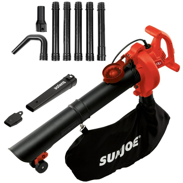 Sun Joe 250 MPH 440 CFM 14 Amp Electric Handheld Blower/Vacuum/Mulcher with Gutter Attachment in Red (Factory Refurbished) Sun Joe 250 MPH 440 CFM 14 Amp Electric Handheld Blower/Vacuum/Mulcher with Gutter Attachment in Red (Factory Refurbished)