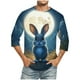 thumbnail image 1 of Blusas y camisas de manga larga con cuello redondo para hombre, blusa informal con estampado de cuello redondo y manga corta, blusa estampada para hombre, 1 of 4