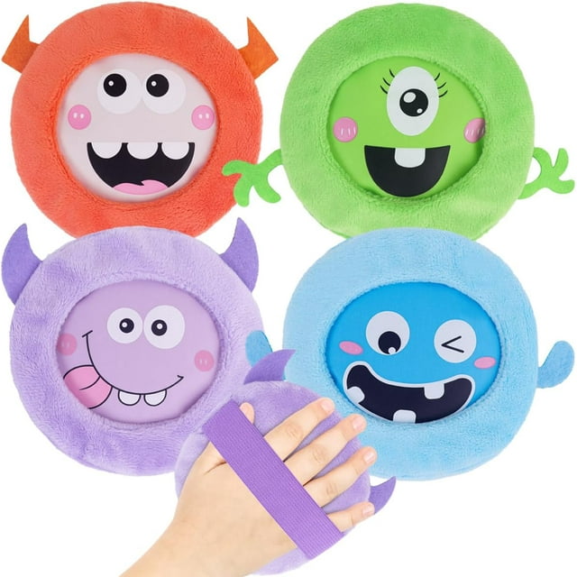 Packs de Glace pour Enfants pour Boo Boos, Packs Froids Réutilisables pour Tout-Petits avec Manches Souples pour Blessures d'Enfants, Packs de Glace Mignons pour Bébé, Thérapie Chaud Froid pour le Soulagement de la Douleur des Enfants, Bosse, Contusion, Premiers Soins, Lot de 4
