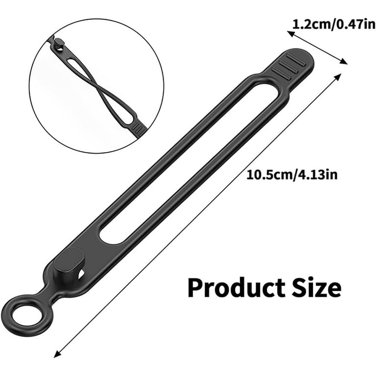 15Pcs Reusable Silicone Cable Ties - Adjustable Cord Organizer Straps For Wires, Chargers, Headphones, Kitchen, Office, Travel (Multi-Color)