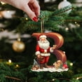 thumbnail image 3 of Moocorvic 26 Initial Letters Christmas Ornaments, Personalized Santa Claus Alphabet Christmas Tree Decorations Indoor Home Party Gifts(B), 3 of 7