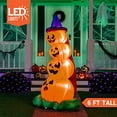 thumbnail image 2 of Inflable de Halloween Joiedomi 6 pies Calabazas Apiladas con Luces LED, 2 of 3