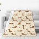 thumbnail image 1 of Balery Heart Dachshund Manta de Felpa Suave y Acogedora – Cobija de Franela Aterciopelada para Cama, Lavable y Cálida para Sofá, Mascotas, Transpirable-80"x60", 1 of 7