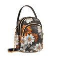 thumbnail image 7 of FORMRS Crossbody Bag for Women Quilted Travel Shoulder Cell Phone Purse with Chain Strap Handbag, Black Plaid Floral, 7 of 7