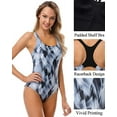 thumbnail image 4 of Charmo Women's Athletic One Piece Swimsuit Sports Racerback Training Swimwear, 4 of 5