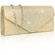 thumbnail image 1 of Bolso de Mano Liwang Lentejuelas Doradas Brillantes con Cadena para Mujer, 1 of 5