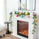 thumbnail image 4 of Ratán De Plástico Enredadera de Pascua de plástico verde, 1,7 m, planta de hojas de ratán primaveral para chimenea, alféizar de ventana, decoración de bodas Rkxzt, 4 of 7
