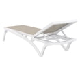 thumbnail image 3 of Compamia Pacific Chaise Lounge with Taupe Sling in White, 3 of 13