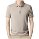 thumbnail image 2 of Blusa y camisa de manga larga con cuello vuelto para hombre, estilo casual, color liso, cuello redondo, botones, corta, de poliéster y algodón., 2 of 3