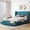 Blue, variant on UWR-Nite Queen Size Velvet Upholstered Platform Bed with Drawer, Platform Bed Frame with Wingback Headboard, Storage Bed Frame for Boys Girls, No Box Spring Needed
