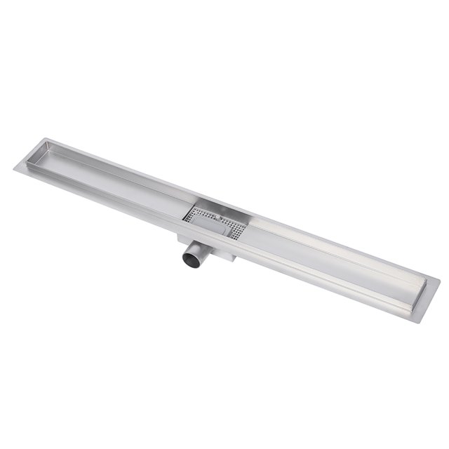 Rectangular Linear Shower Floor Drain, Shower Drain Large Size Stainless Steel Shower Floor Drain Wide Range Of Applications for Home for Bathroom