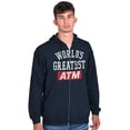 thumbnail image 5 of Funny Worlds Greatest ATM Dad Joke Zip Hoodie Sweatshirt Men Brisco Brands M, 5 of 6