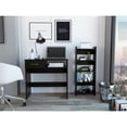 thumbnail image 1 of FM FURNITURE Plano Two Piece Home office Set Black Engineered Wood, 1 of 8