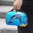thumbnail image 2 of Dolphin Waterproof Oxford Fabric Storage Pouch for Electronic Devices - Cord Organizer, Hard Drive Bags, Canvas Storage Box Small, Charger Cord Organizer - 5.9x9.44x3.14 in, 2 of 6