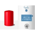 thumbnail image 4 of HYOOLA Bougies Piliers Rouges 2x3 Pouces - Bougies Piliers Non Parfumées - Ensemble de 4 - Fabriqué en Europe, 4 of 8