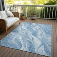 thumbnail image 6 of Addison Rugs Chantille Indoor/Outdoor Transitional Waves Blue Washable Rectangle Rug, 3' x 5', 6 of 6