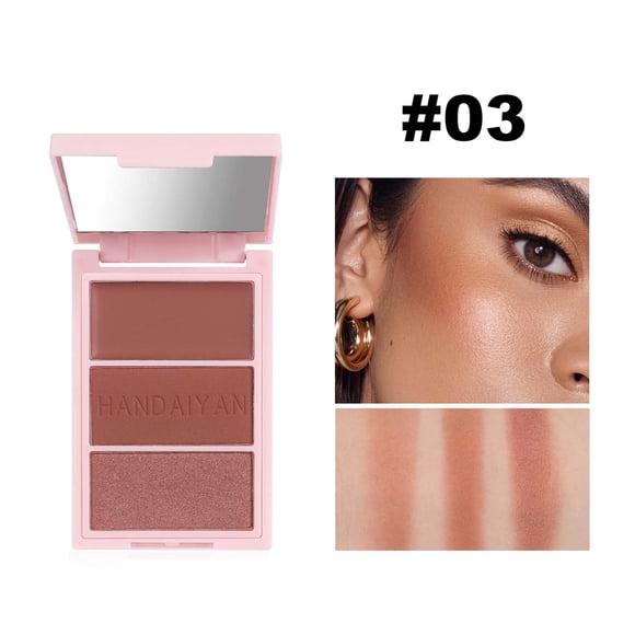Fiudx Rubber En Polvo, Compact Multifaceted Versablend, Fórmula de Larga Duración para Ojos y Mejillas, Crema de Cobertura Modulable, Iluminador Reparador de Maquillaje, Esencial de Belleza para El D