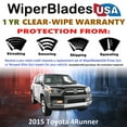 thumbnail image 2 of 2015 Toyota 4Runner Beam Wiper Blades Wipers w/1yr Warranty (Set of 3) w/Rear Wiper, 2 of 5