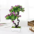 thumbnail image 4 of Artificial Bonsai Tree Fake Plants Artificial Plant Indoor Small Faux Peony Decoration, Office Desk Shelf Bedroom Living Room Decor 50% Saving, 4 of 6