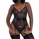 thumbnail image 1 of Gibobby Conjunto de lencería de encaje Lencería de Malla Sexy para Mujer Conjunto de Ropa Interior de Vendaje Envoltura de Pecho Bragas Huecas Conjunto de Sujetadores(Negro, M), 1 of 5