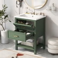 thumbnail image 4 of Harper & Bright Designs 24" Small Bathroom Vanity with Sink, Bathroom storage Cabinet with Drawers , Single Sink Bathroom Vanity, Green, 4 of 13