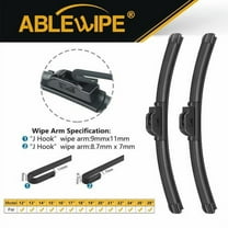 ABLEWIPE Fit For Ford Mustang 2009-2005 Windshield Beam Wiper Blades (Set of 2)